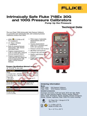 FLUKE-718EX 100 datasheet  